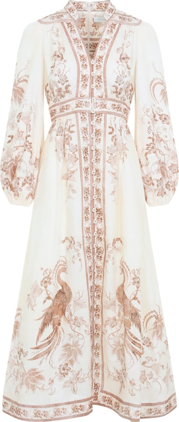 Zimmermann Indra Plunge Midi Dress