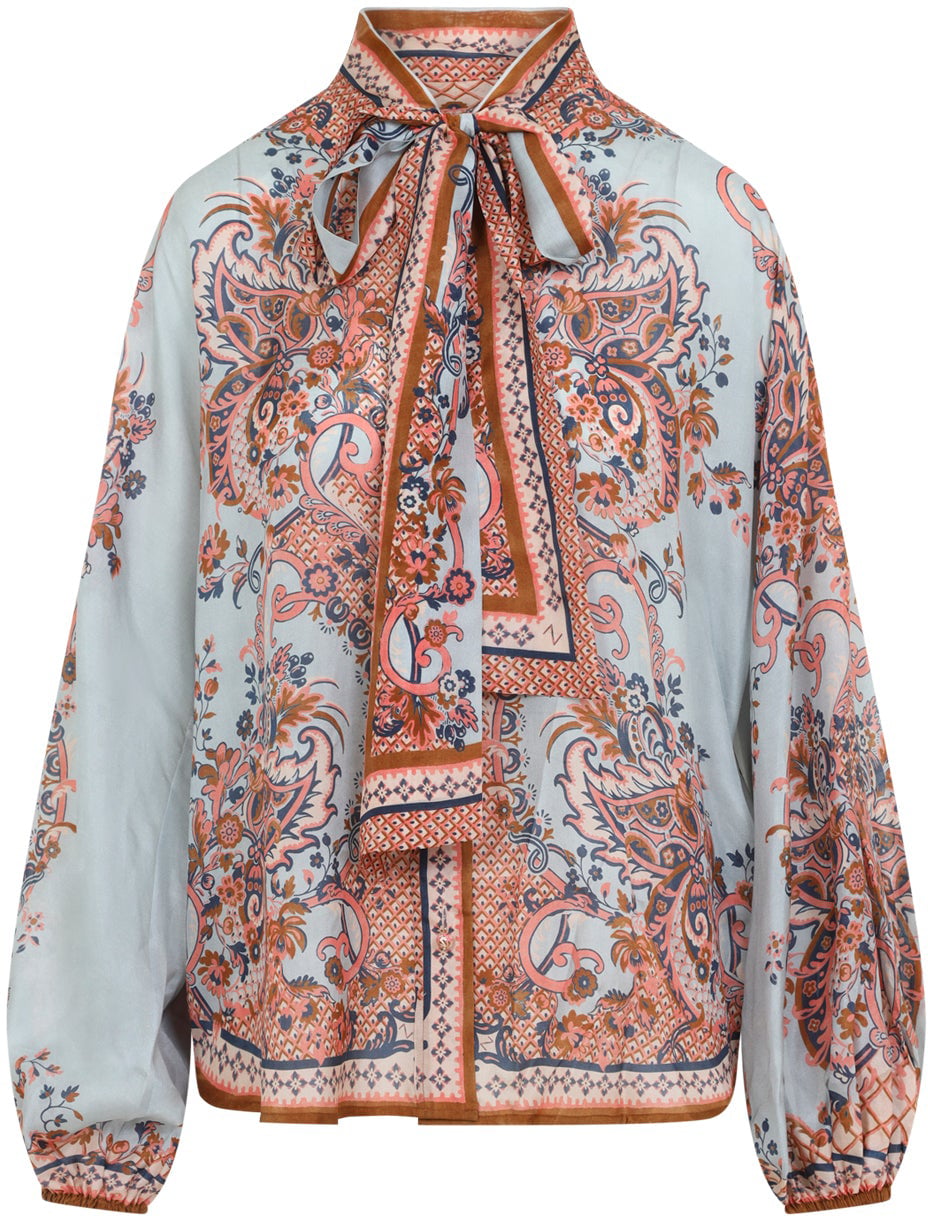 Zimmermann Aster Tie Neck Blouse