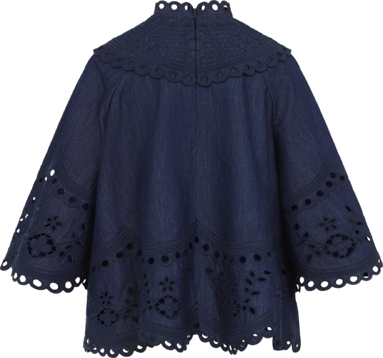 Zimmermann Mahon Broderie Denim Top