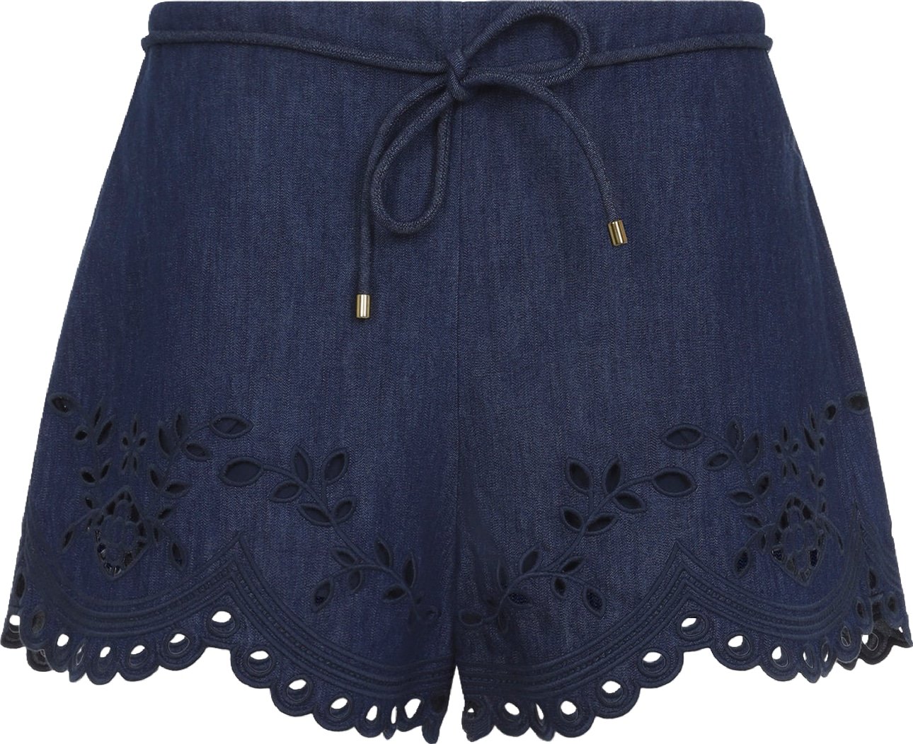 Zimmermann Mahon Broderie Denim Short