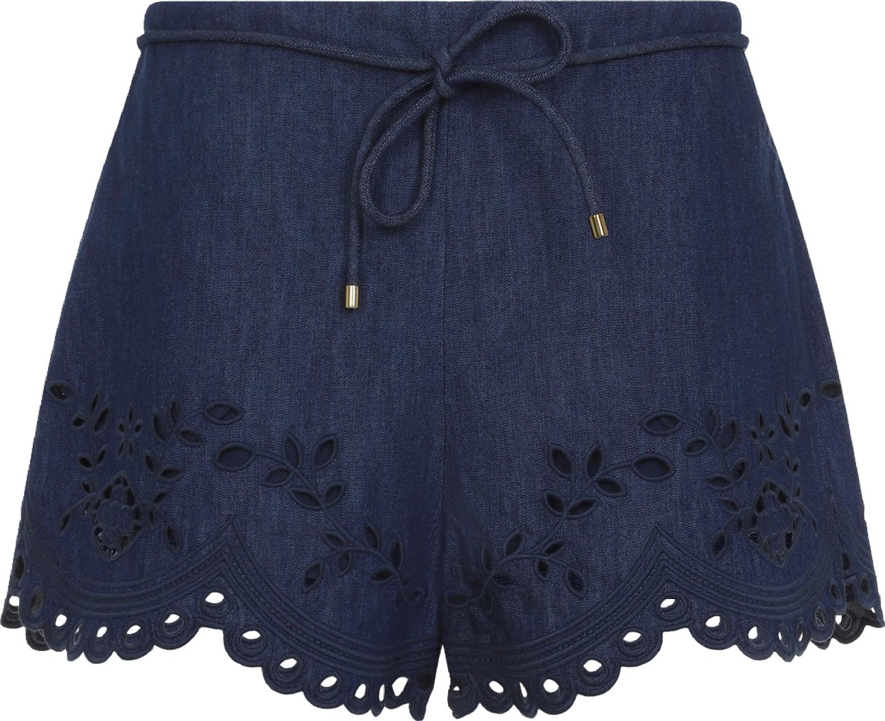 Zimmermann Mahon Broderie Denim Short