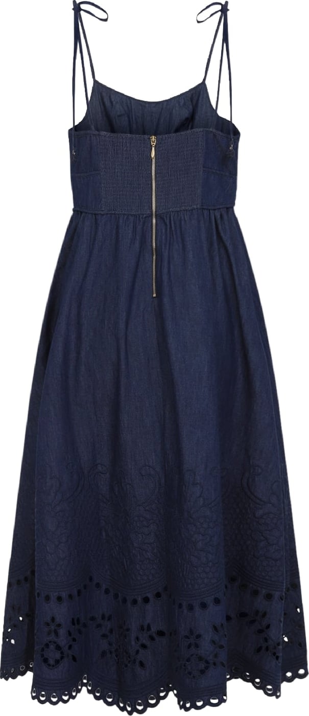 Zimmermann Mahon Broderie Denim Midi Dress