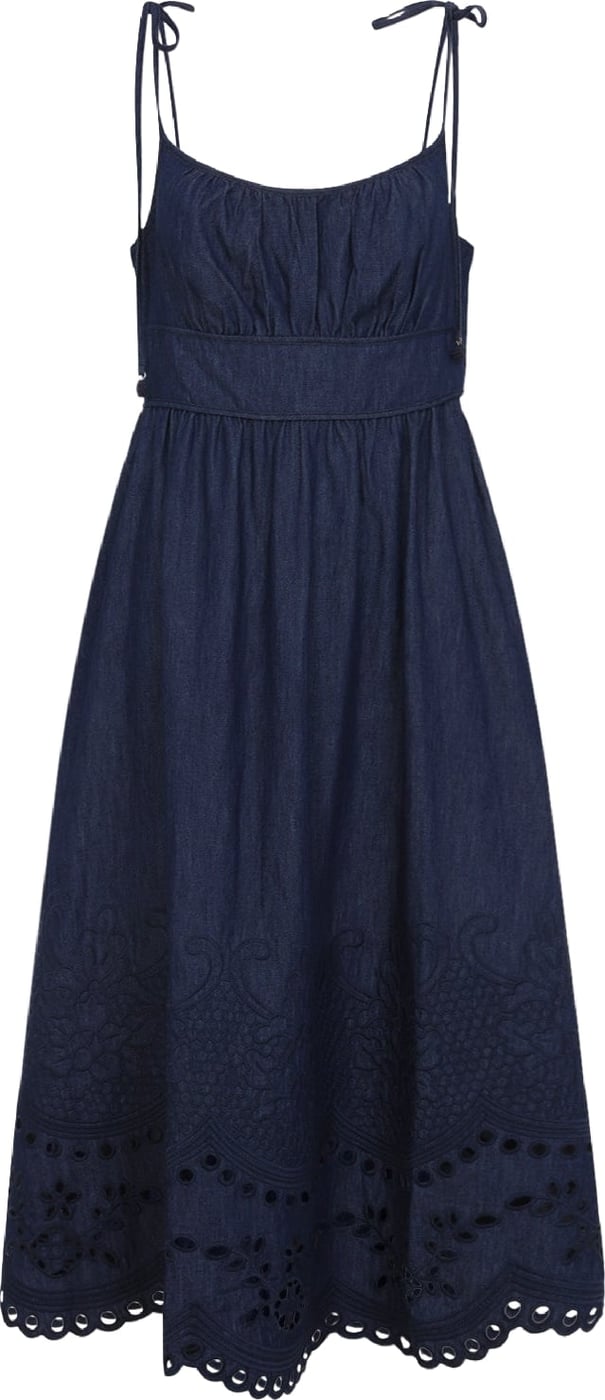 Zimmermann Mahon Broderie Denim Midi Dress