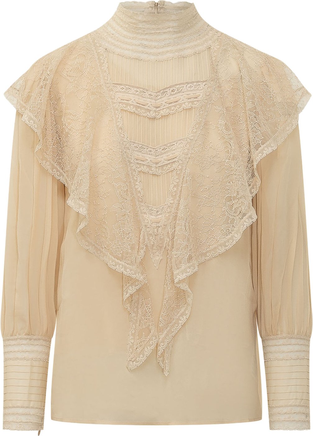 Blusa Momentum Waterfall con Pizzo e Volant