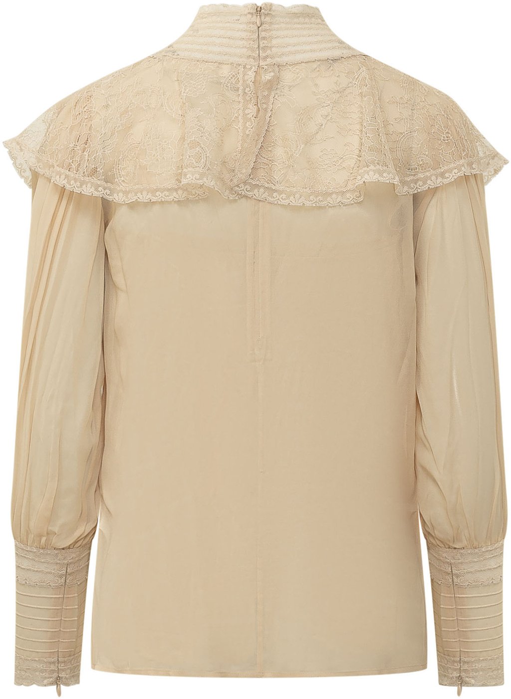 Blusa Momentum Waterfall con Pizzo e Volant