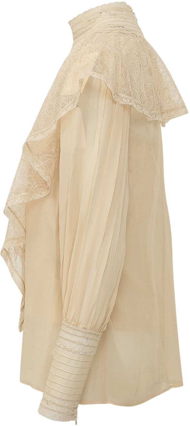 Blusa Momentum Waterfall con Pizzo e Volant