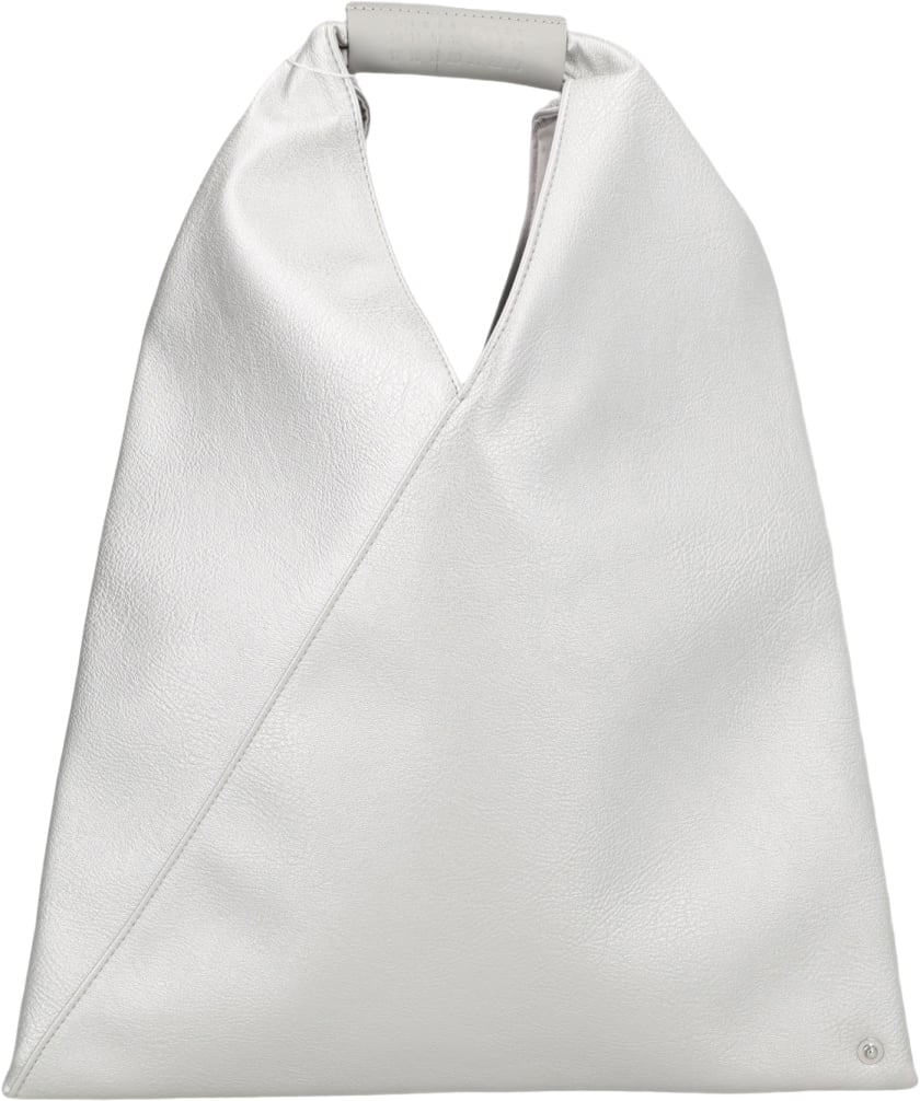 MM6 Maison Margiela Silver Triangular Polyurethane Metallic Texture ...