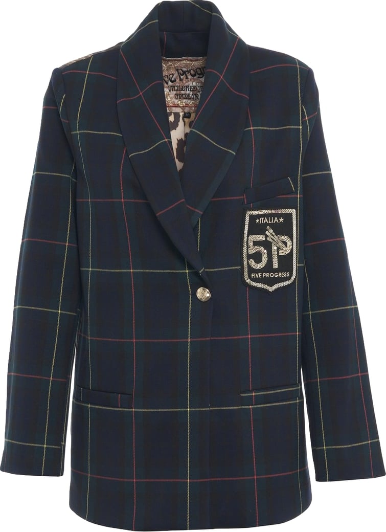 Blazer with logo patch
