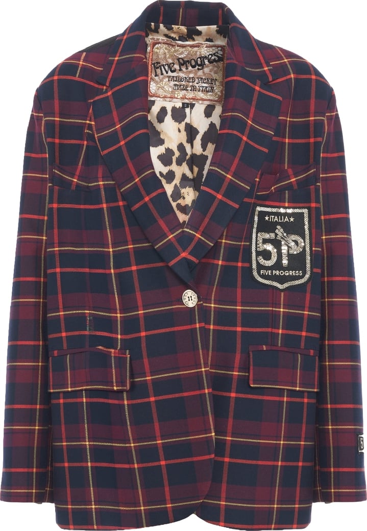 Single-breasted blazer with logopatch