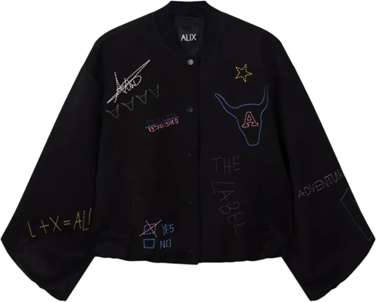 Artwork bomber zwart