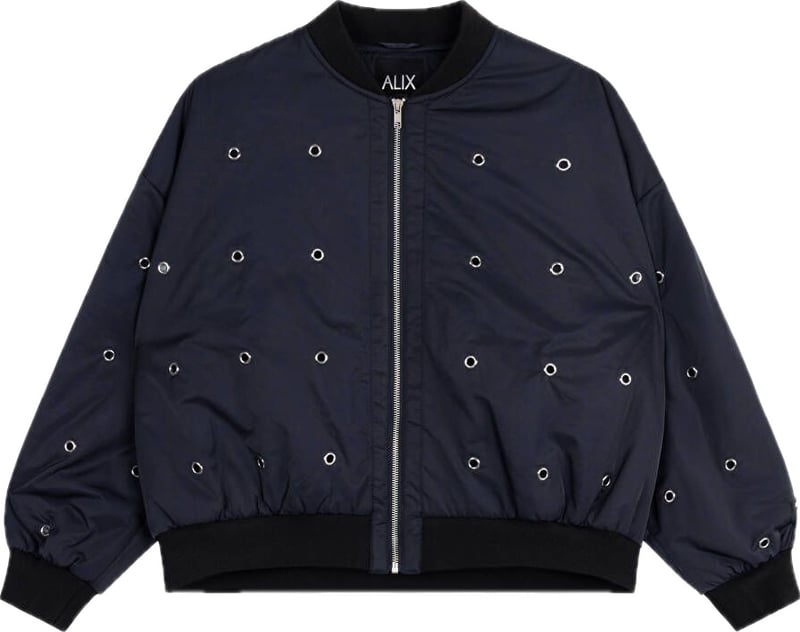 donkerblauwe bomber ringen