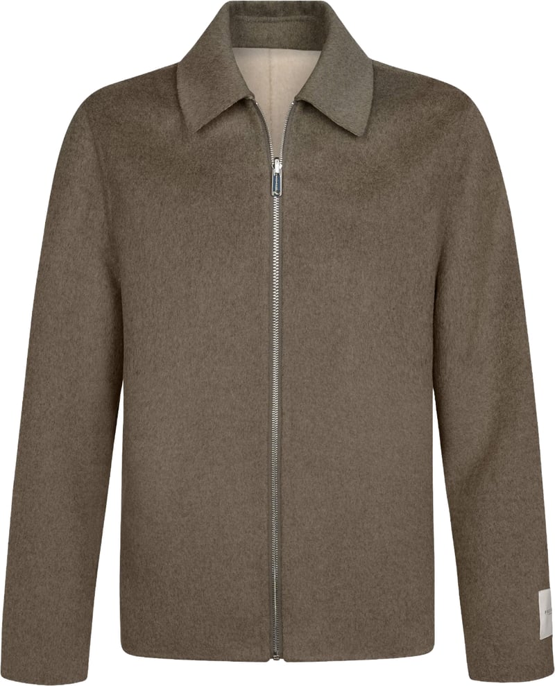 Wollen Overshirt Met Rits