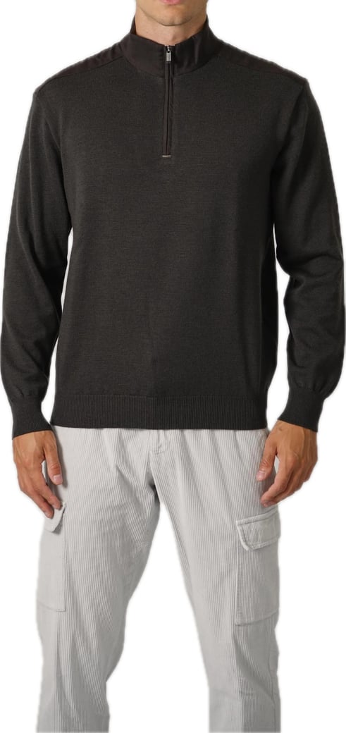 zippullover bruin summerwool