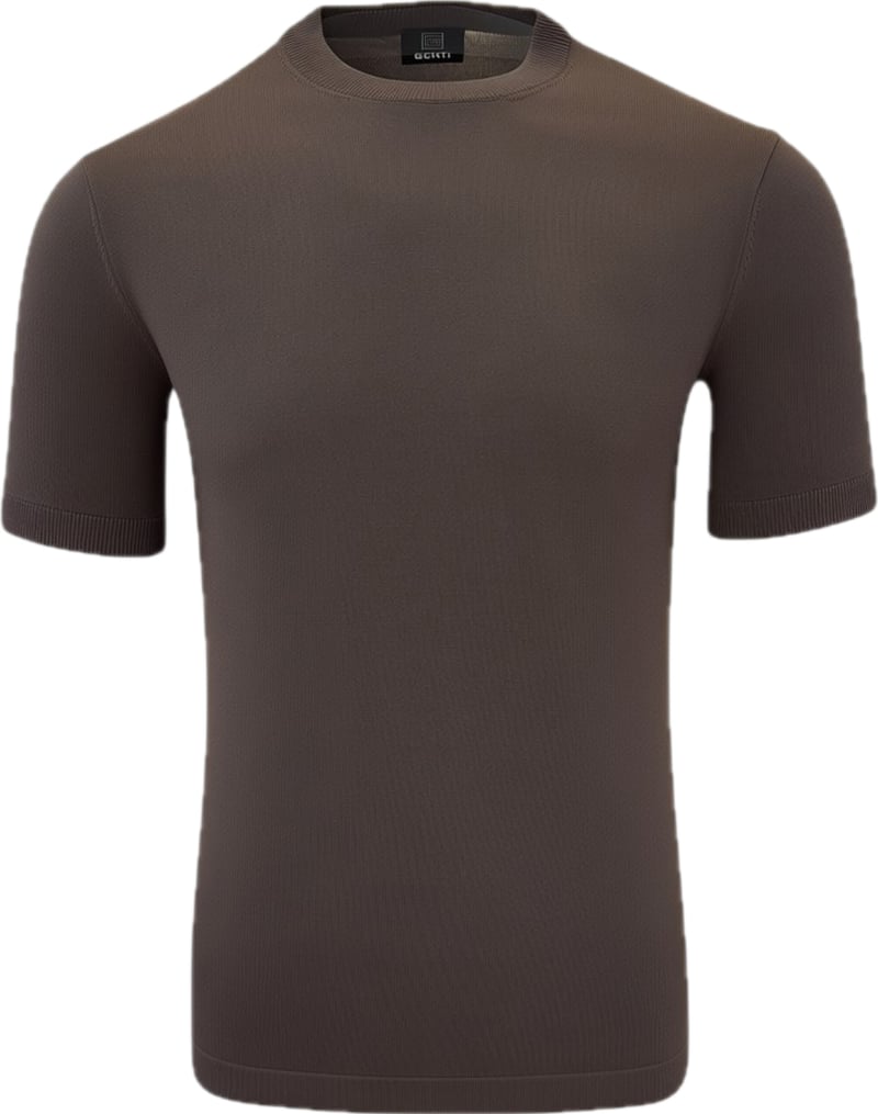 T-shirt midbrown