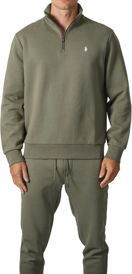 Double knit half zip trui