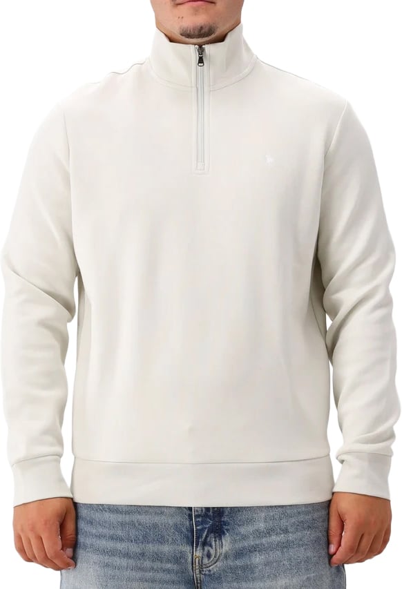 Double knit half zip trui