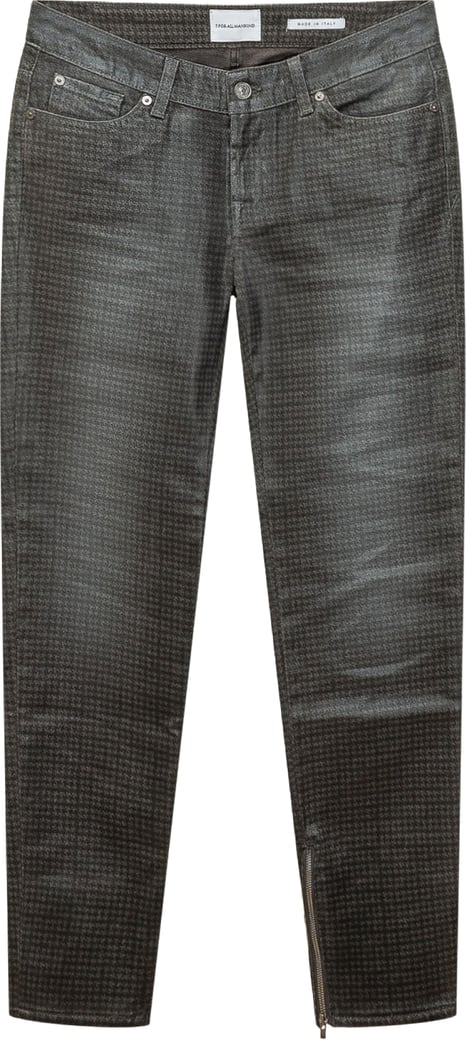 Jeans Skinny con Zip al Fondo