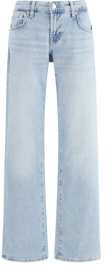 7FOR Blue Cotton Straight-Leg Jeans