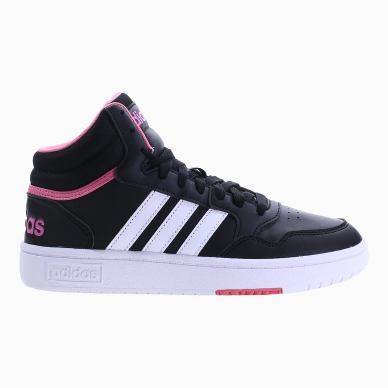 adidas Hoops 3.0 Mid Core Black Cloud White Pink Fusion (Women's)
