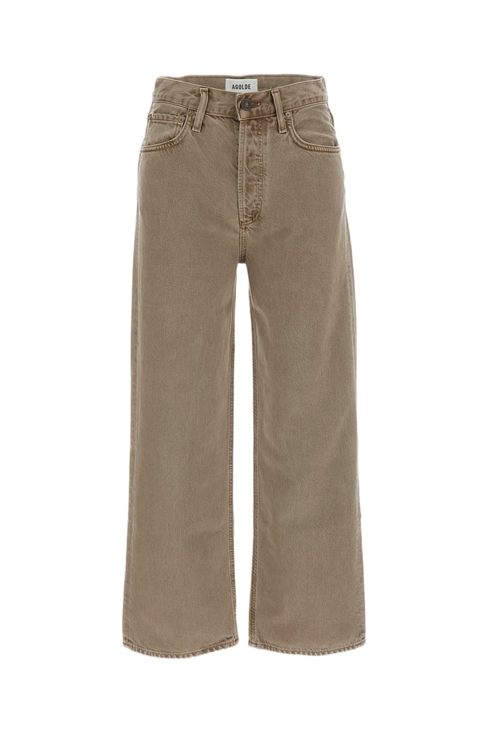High-Rise Wide-Leg Jeans in Rigid Denim with Classic Five-Pocket Design