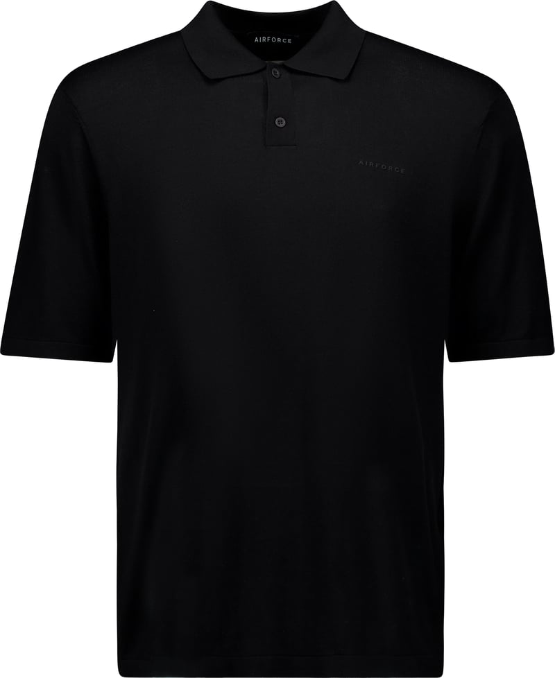 Airforce KNITTED POLO SHIRT VEM1200 901 True Black
