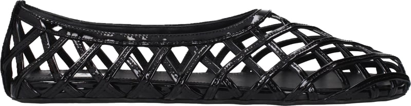 Alaïa Black Leather Ballet Flats