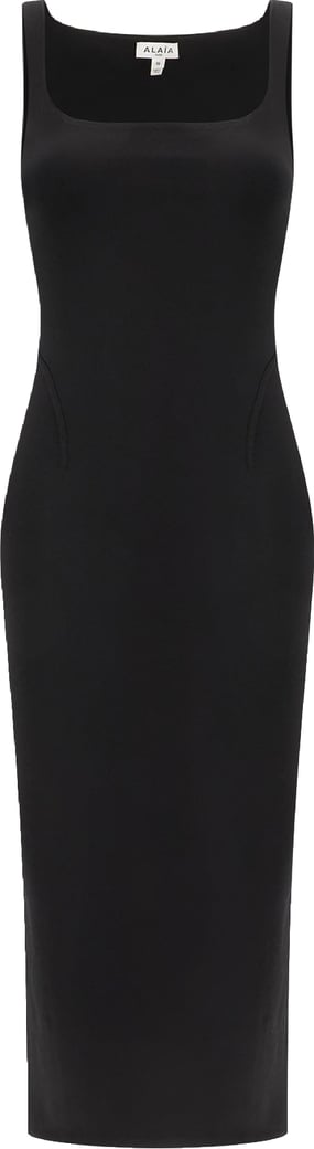 Alaia Black stretch viscose blend dress