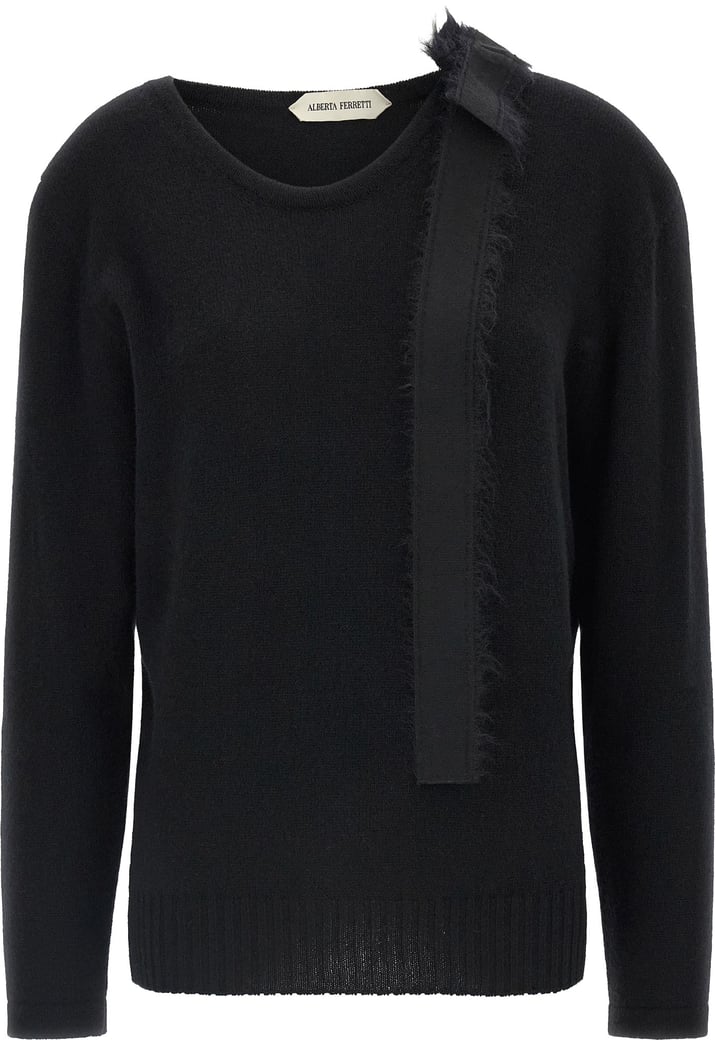 Alberta Ferretti Black Cashmere Cardigan