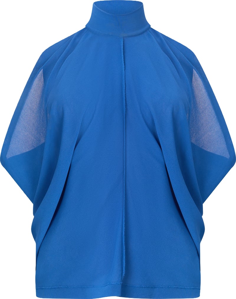 Loose blouse with high collar