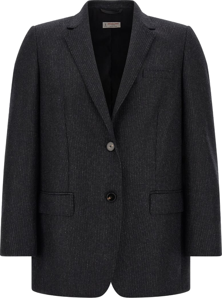 Alberto Biani Gray Wool Blazer