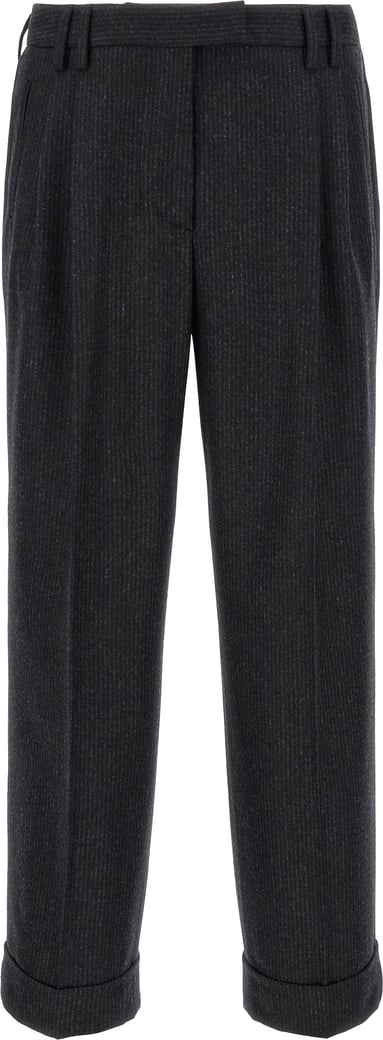 Alberto Biani Gray Wool Casual Pants