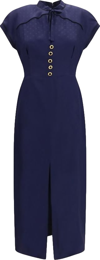 Alessandra Rich Blue Silk Casual Dress