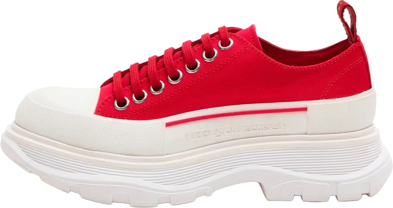 Alexander McQueen Tread Slick Low Lace Up 'Rood/Wit'