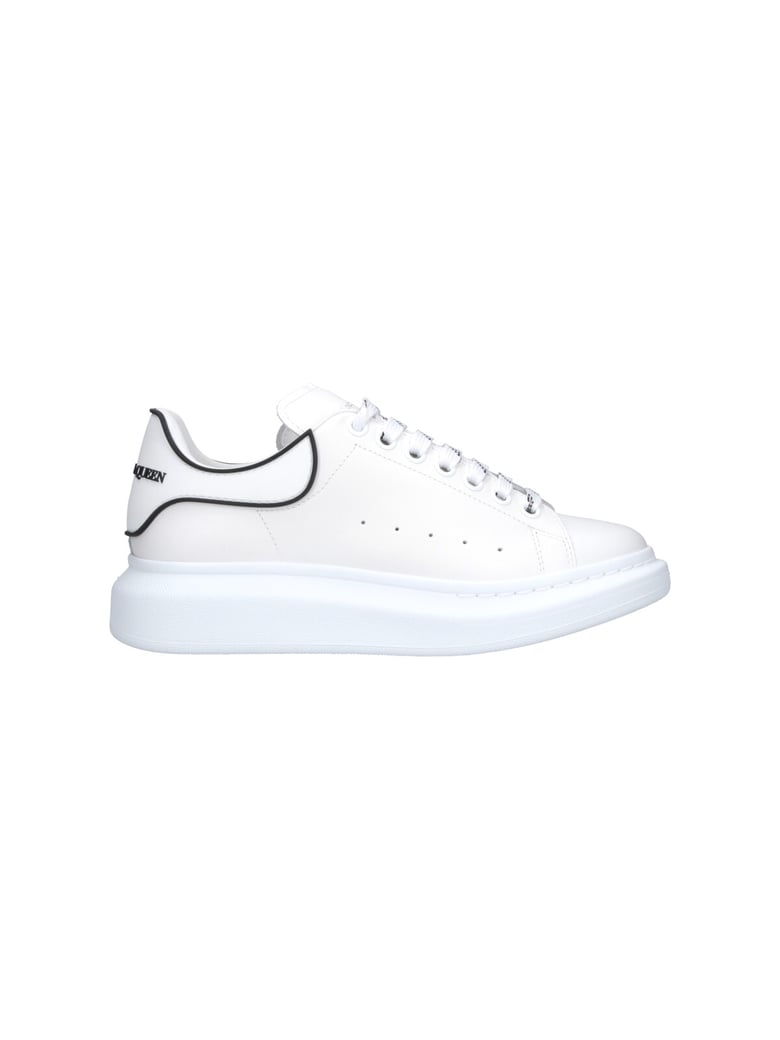 Chunky Sole Sneakers with Smooth White Upper