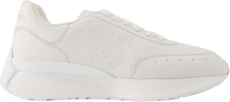 Alexander Mcqueen Sprint Runner Leather Men Sneakers in White