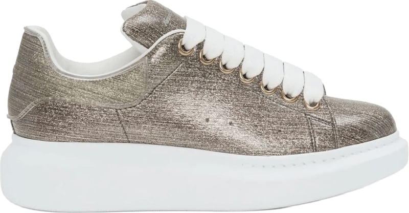 Alexander McQueen Women's Gold-Tone Metallic Effect Sneakers