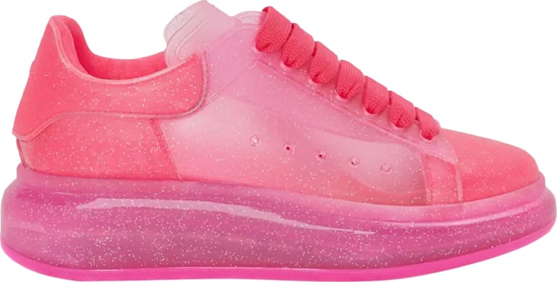 Alexander McQueen Women's Oversized Sneakers Pink Glitter