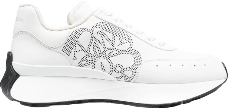 Alexander McQueen Women's Sprint Runner Sneakers White Black
