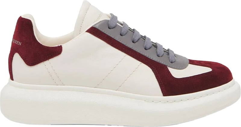 Alexander McQueen Men's Oversized Retro Sneakers White Grey Red