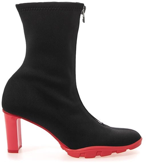 Alexander McQueen Black Neoprene Ankle Boots