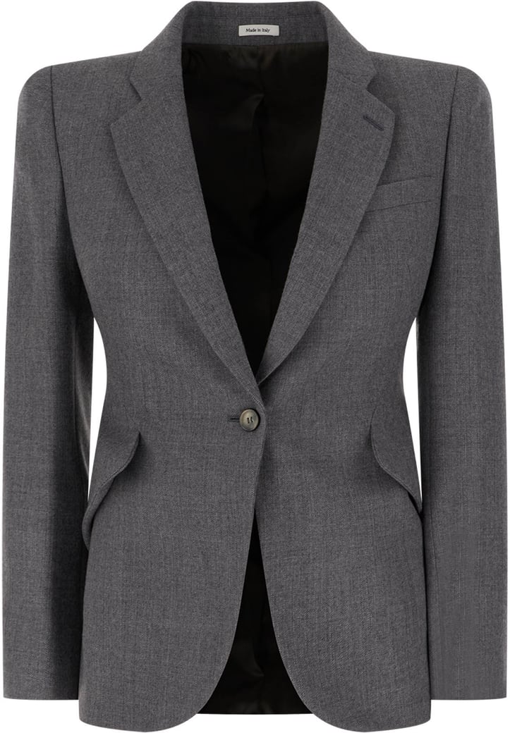 Alexander Mcqueen Grey wool blazer