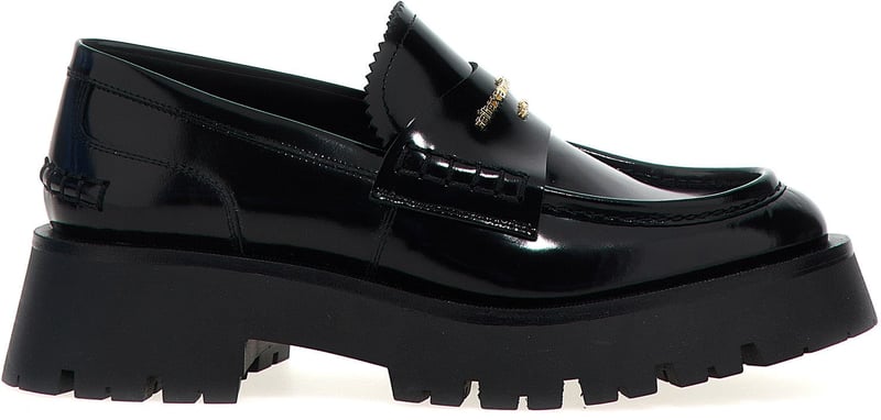 Alexander Wang Black Cowhide Slip-On Loafers