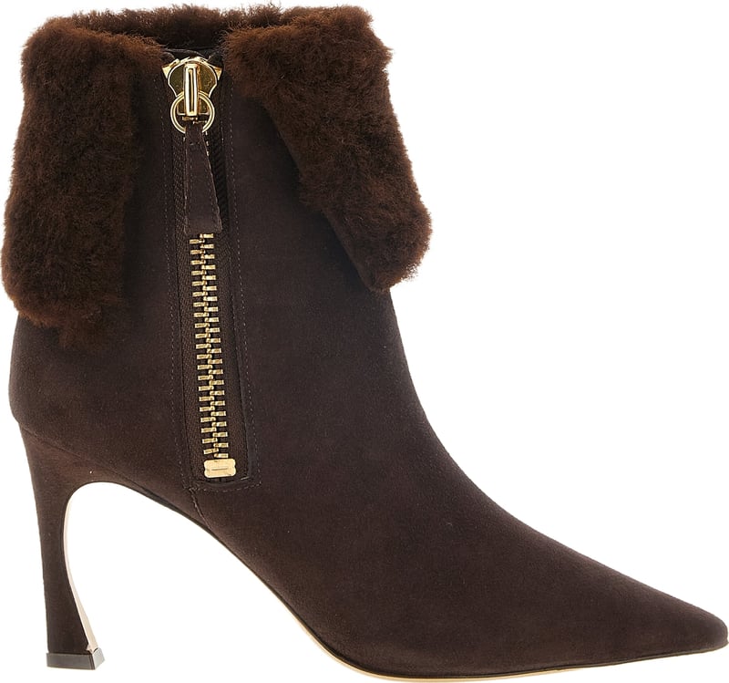 Alexandre Birman Brown Calfskin Ankle Boots
