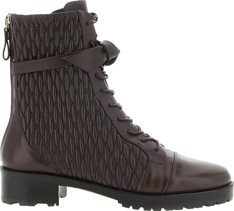 Alexandre Birman Purple Calfskin Lace-Up Boots