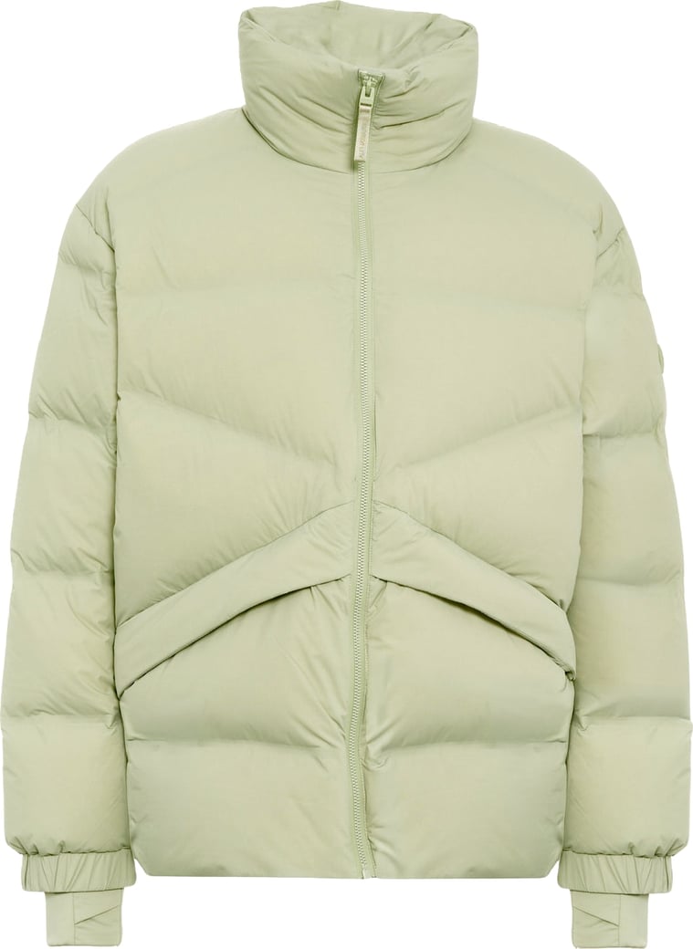 Puffer jacket with stand-up collar