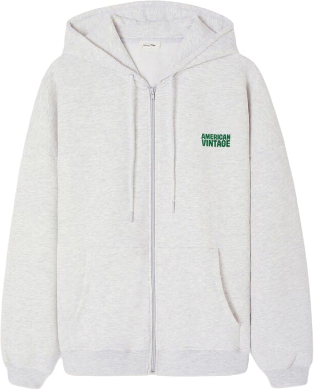 hoodie zip grey
