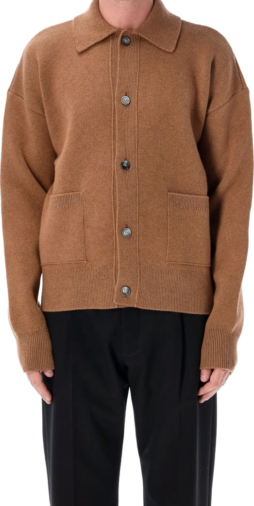 Collar Cardigan Marrone