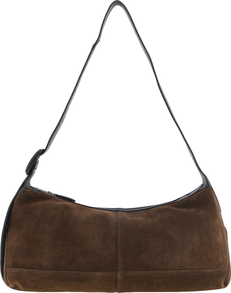 Ami Paris Brown Cowhide Crossbody Bag