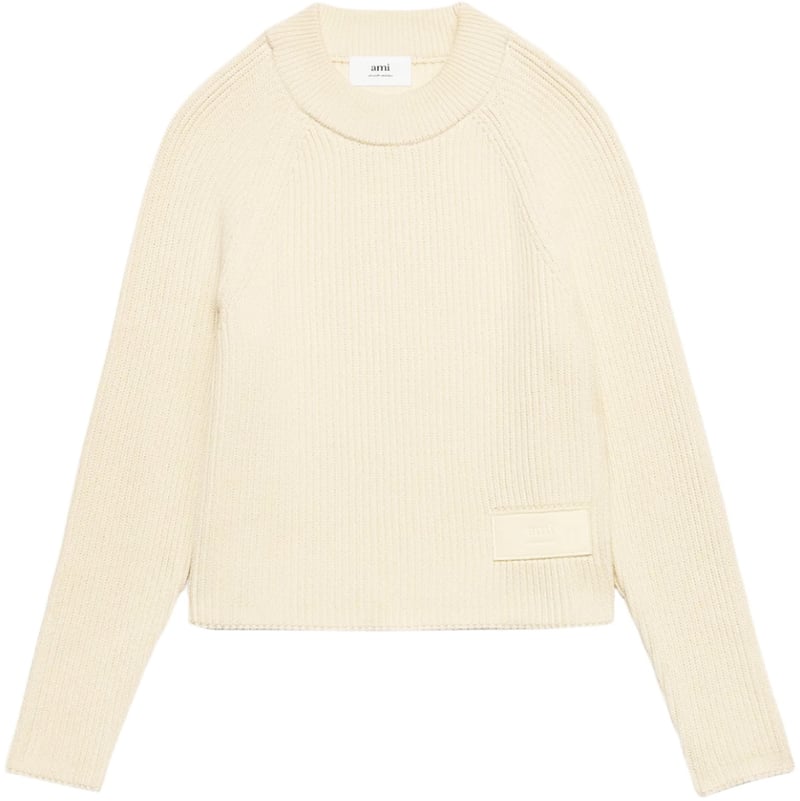Logo Patch Ribbed Sweater