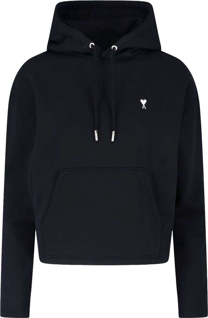 Black Ami de Coeur Cropped Hoodie